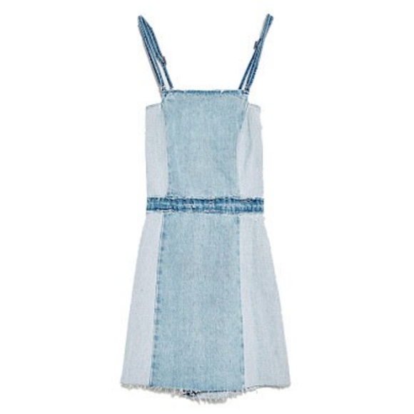 Zara Jean Mini Dress Blue Small Distressed Festival Grunge - Picture 4 of 13
